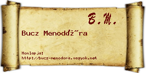 Bucz Menodóra névjegykártya